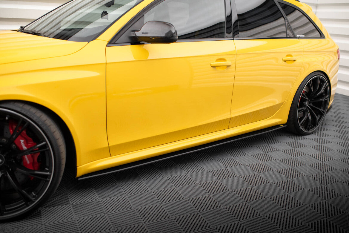 Street Pro Seitenschweller passend für Audi RS4 B8 schwarz matt