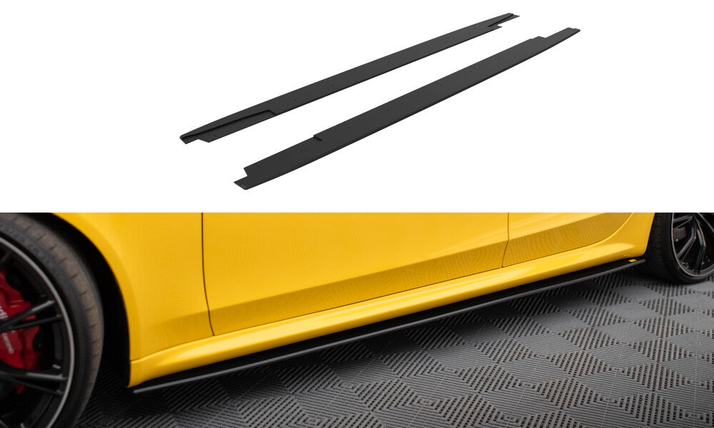 Street Pro Seitenschweller passend für Audi RS4 B8 schwarz matt