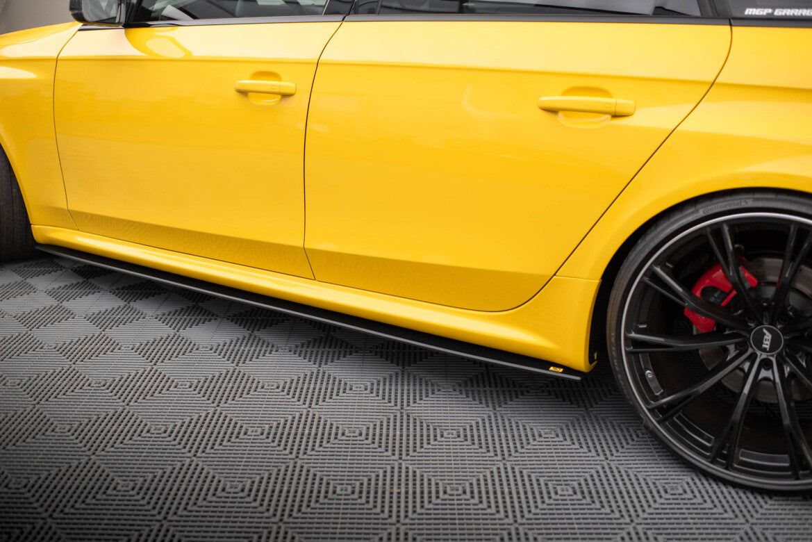 Street Pro Seitenschweller passend für Audi RS4 B8 schwarz matt