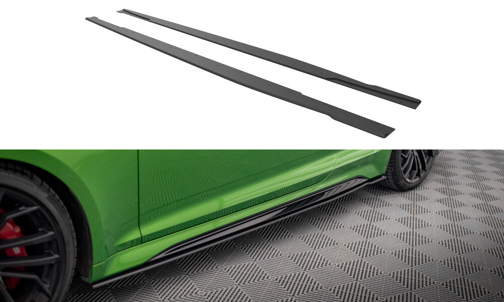 Street Pro Seitenschweller passend für Audi RS5 Coupe F5 FL schwarz matt