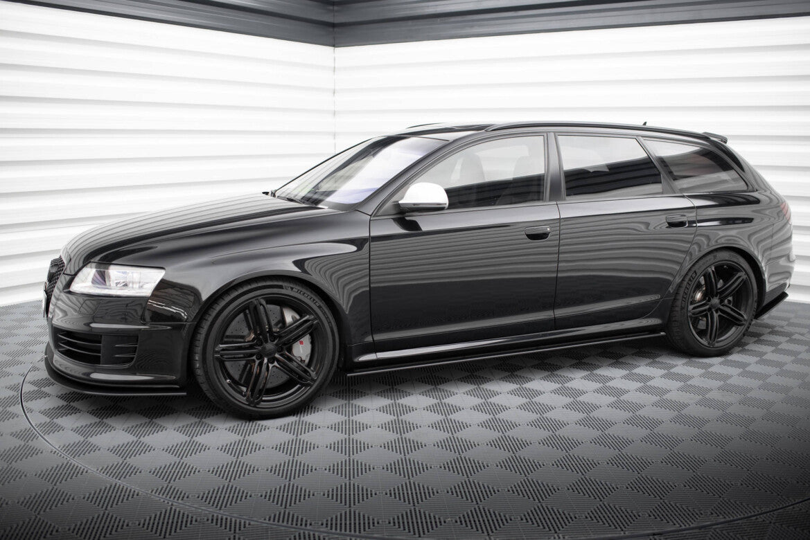 Street Pro Seitenschweller passend für Audi RS6 Avant C6 schwarz matt