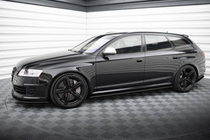 Street Pro Seitenschweller passend für Audi RS6 Avant C6 schwarz matt