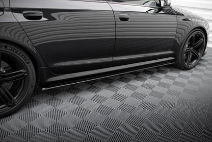 Street Pro Seitenschweller passend für Audi RS6 Avant C6 schwarz matt