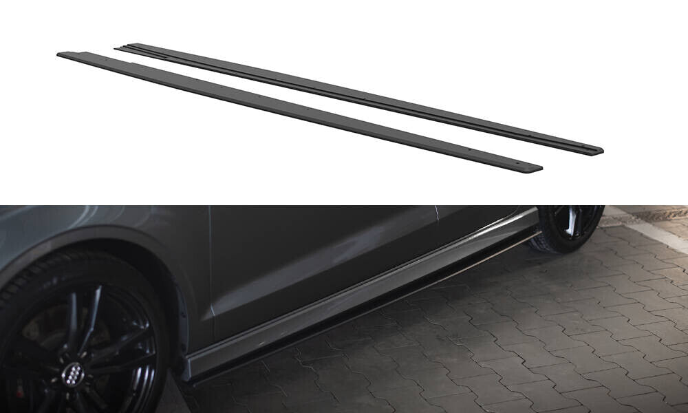 Street Pro Seitenschweller passend für Audi S3 / A3 S-Line Limousine 8V schwarz matt