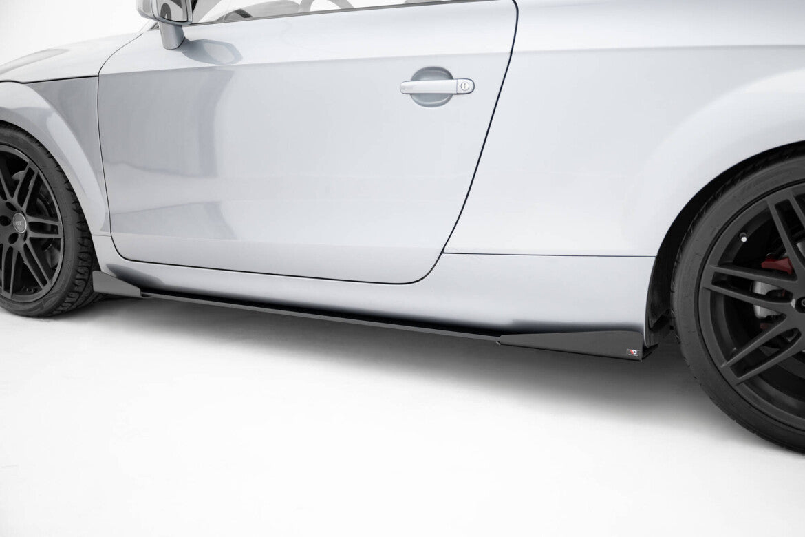 Street Pro Seitenschweller passend für Audi TT S / TT S-Line 8J FL schwarz matt + Hochglanz Flaps