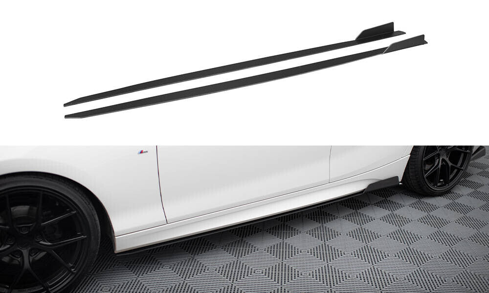 Street Pro Seitenschweller passend für BMW 1er M135i / M140i / M-Paket F21 schwarz matt