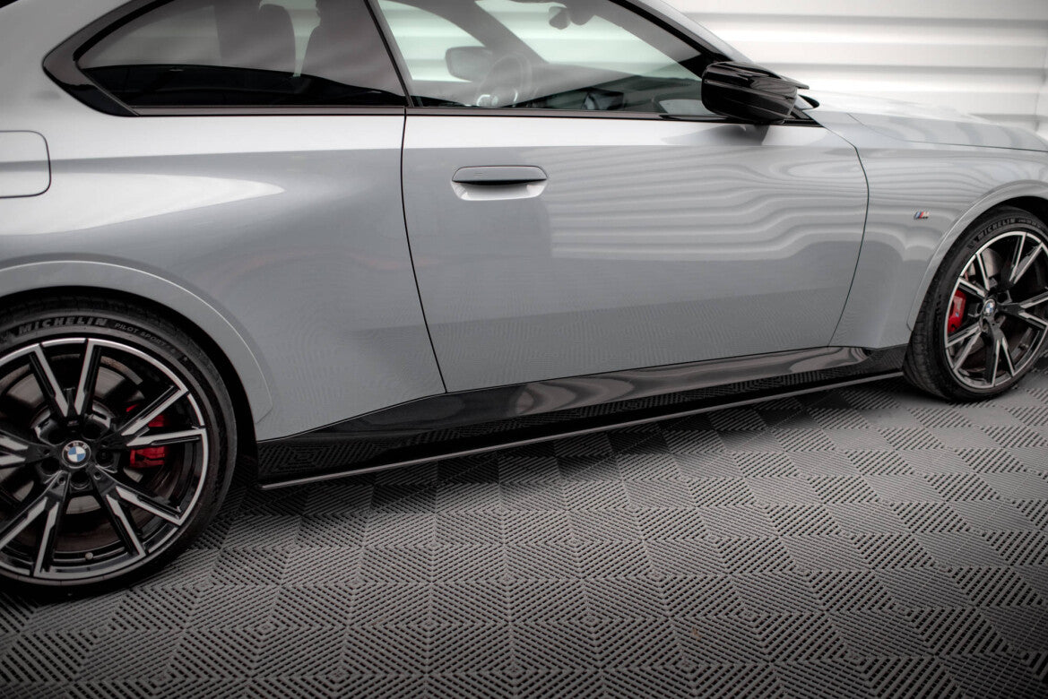 Street Pro Seitenschweller passend für BMW 2 Coupe M-Paket / M240i G42 schwarz matt