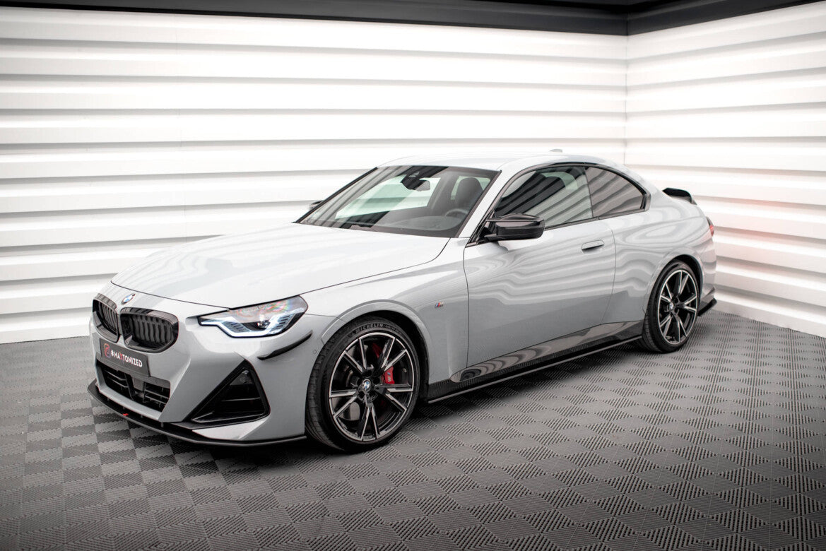 Street Pro Seitenschweller passend für BMW 2 Coupe M-Paket / M240i G42 schwarz matt