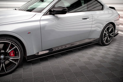 Street Pro Seitenschweller passend für BMW 2 Coupe M-Paket / M240i G42 schwarz matt