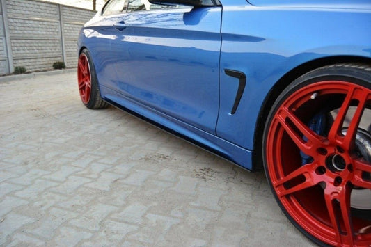 Street Pro Seitenschweller passend für BMW 4er Coupe / Gran Coupe / Cabrio M-Paket F32 / F36 / F33 schwarz matt