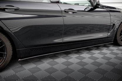 Street Pro Seitenschweller passend für BMW 4er Gran Coupe F36 schwarz matt