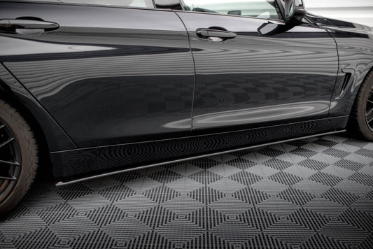Street Pro Seitenschweller passend für BMW 4er Gran Coupe F36 schwarz matt