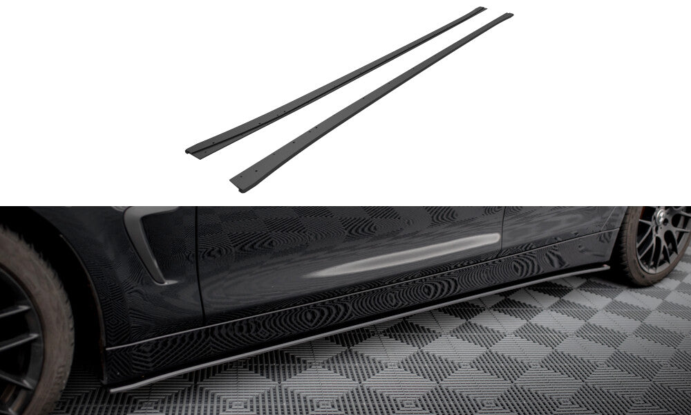 Street Pro Seitenschweller passend für BMW 4er Gran Coupe F36 schwarz matt