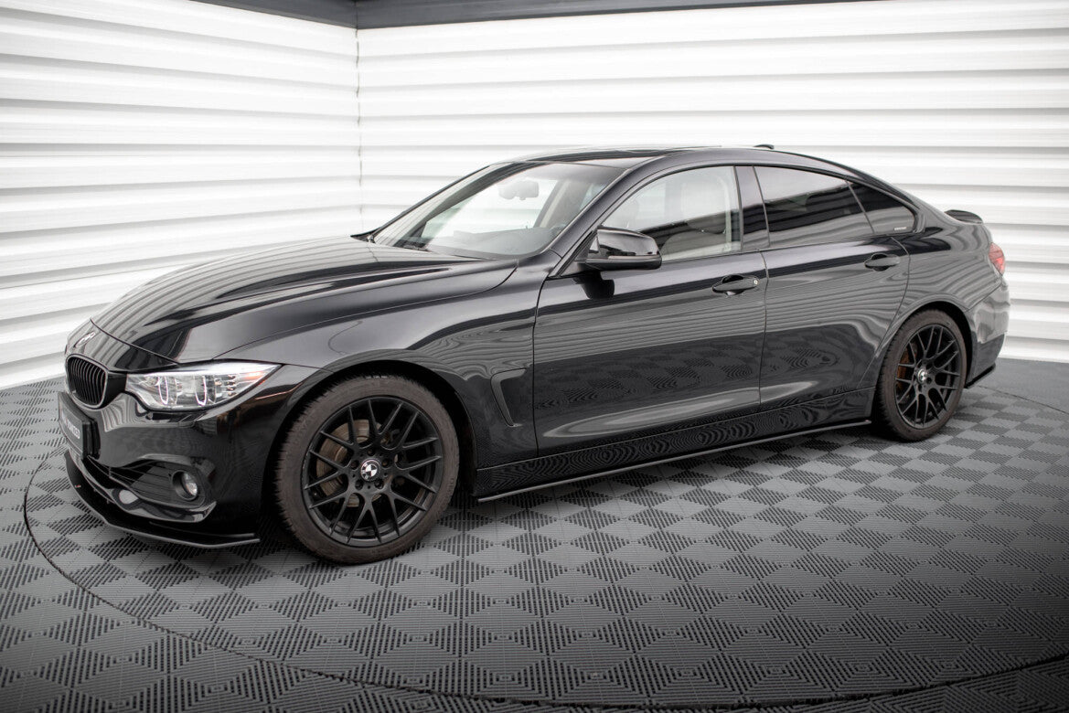 Street Pro Seitenschweller passend für BMW 4er Gran Coupe F36 schwarz matt