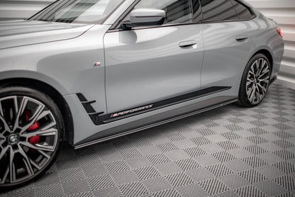 Street Pro Seitenschweller passend für BMW 4er Gran Coupe M-Paket G26 schwarz matt
