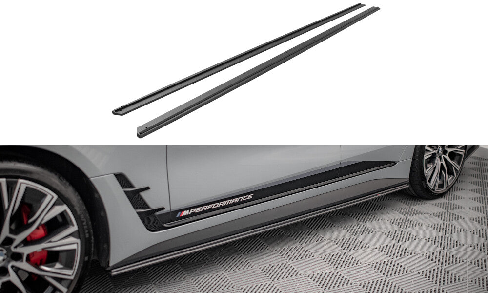 Street Pro Seitenschweller passend für BMW 4er Gran Coupe M-Paket G26 schwarz matt