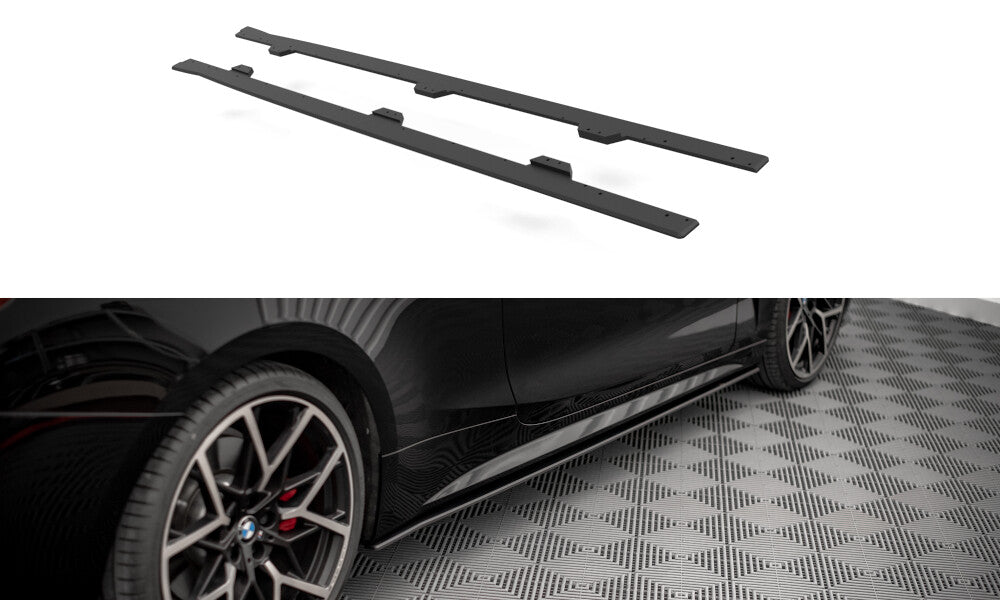 Street Pro Seitenschweller passend für BMW 4er M-Paket / M440i G22 / G23 / G22 FL / G23 FL schwarz matt
