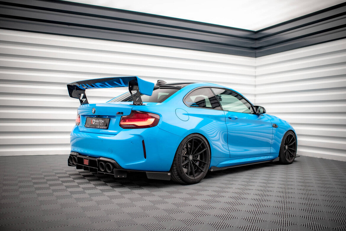 Street Pro Seitenschweller passend für BMW M2 F87 schwarz matt Hochglanz + Flaps
