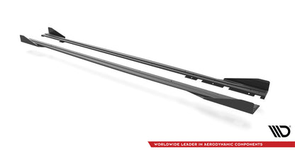 Street Pro Seitenschweller passend für BMW M2 F87 schwarz matt Hochglanz + Flaps