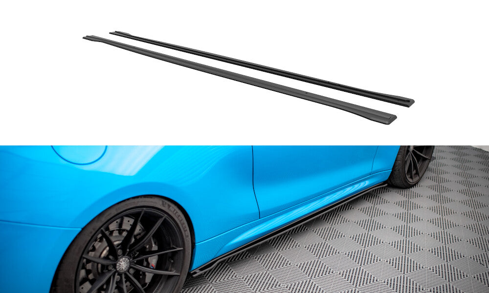 Street Pro Seitenschweller passend für BMW M2 F87 schwarz matt