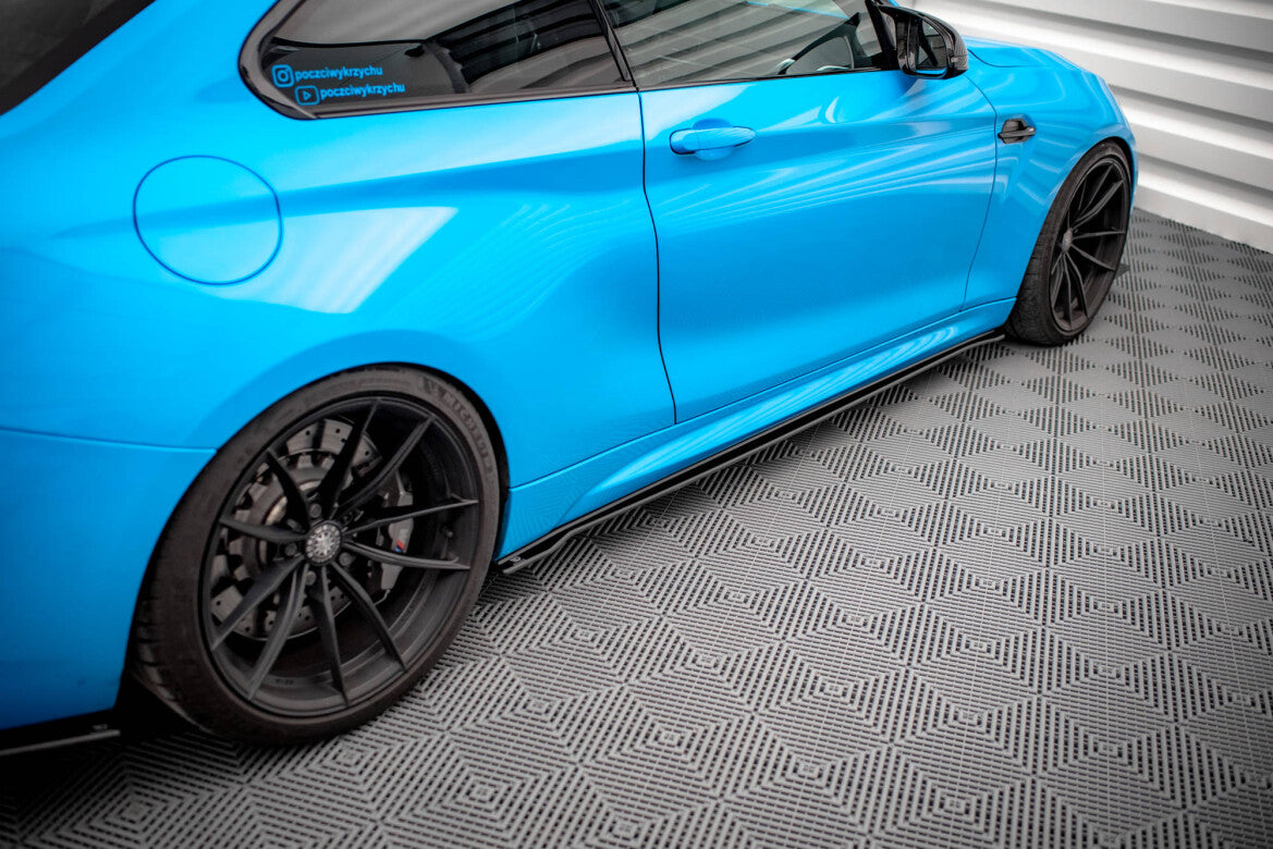 Street Pro Seitenschweller passend für BMW M2 F87 schwarz matt