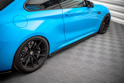 Street Pro Seitenschweller passend für BMW M2 F87 schwarz matt
