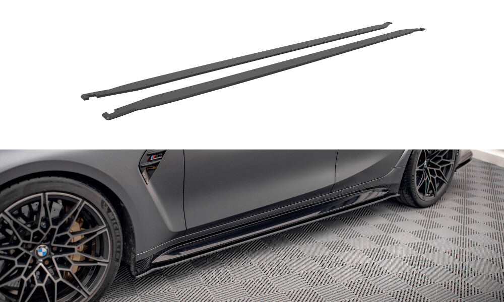 Street Pro Seitenschweller passend für BMW M3 Limousine / Touring G80 / G81 schwarz matt