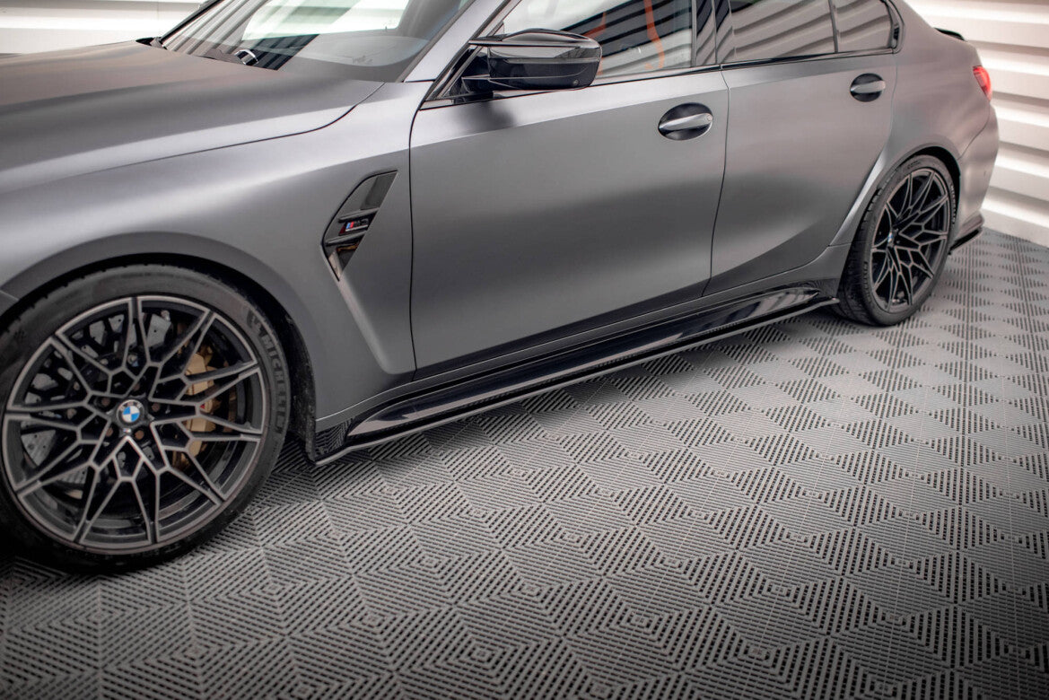 Street Pro Seitenschweller passend für BMW M3 Limousine / Touring G80 / G81 schwarz matt