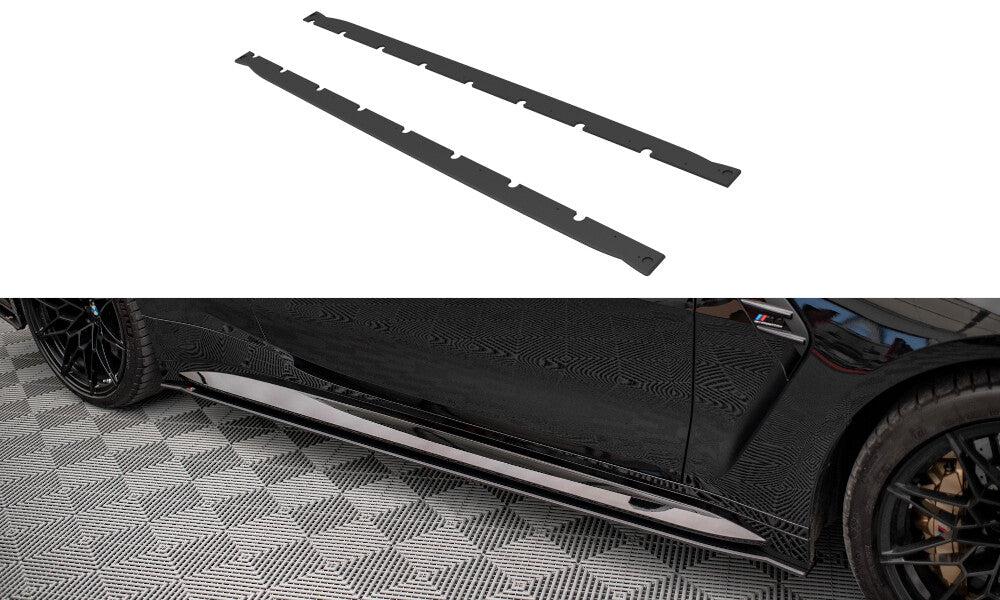 Street Pro Seitenschweller passend für BMW M4 G82 schwarz matt