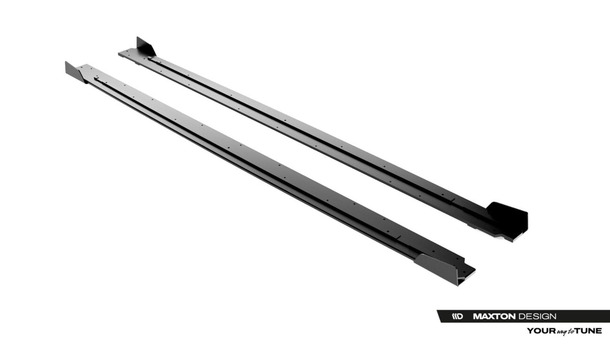 Street Pro Seitenschweller passend für CUPRA Born Mk1 schwarz matt + Hochglanz Flaps