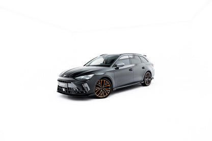 Street Pro Seitenschweller passend für CUPRA Leon ST / Hatchback Aero Mk1 / Mk1 FL schwarz matt + Hochglanz Flaps