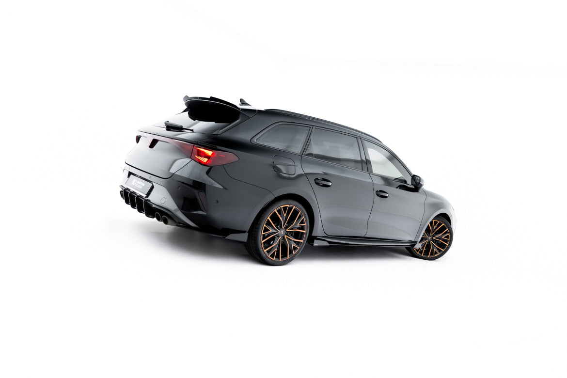 Street Pro Seitenschweller passend für CUPRA Leon ST / Hatchback Aero Mk1 / Mk1 FL schwarz matt + Hochglanz Flaps