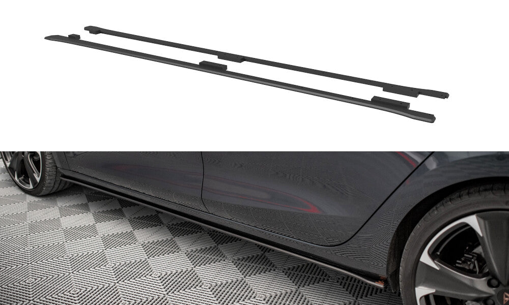 Street Pro Seitenschweller passend für CUPRA Leon ST / Hatchback Mk1 / Mk1 FL schwarz matt