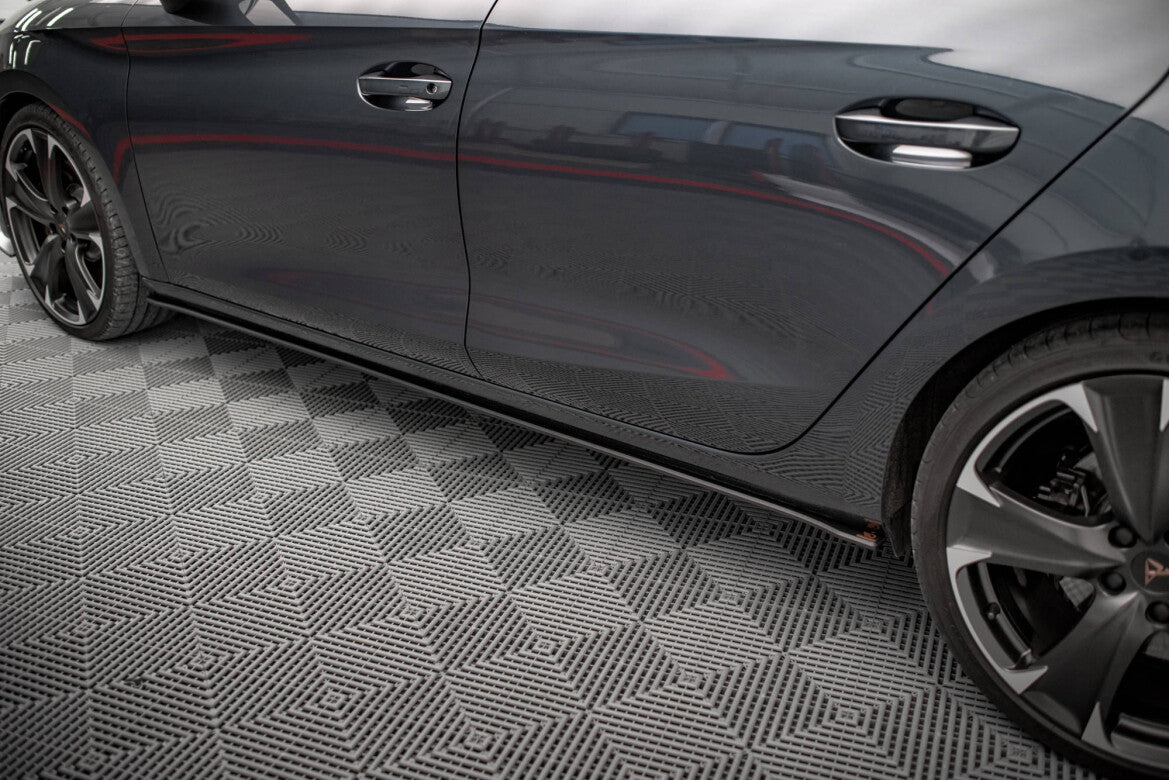 Street Pro Seitenschweller passend für CUPRA Leon ST / Hatchback Mk1 / Mk1 FL schwarz matt