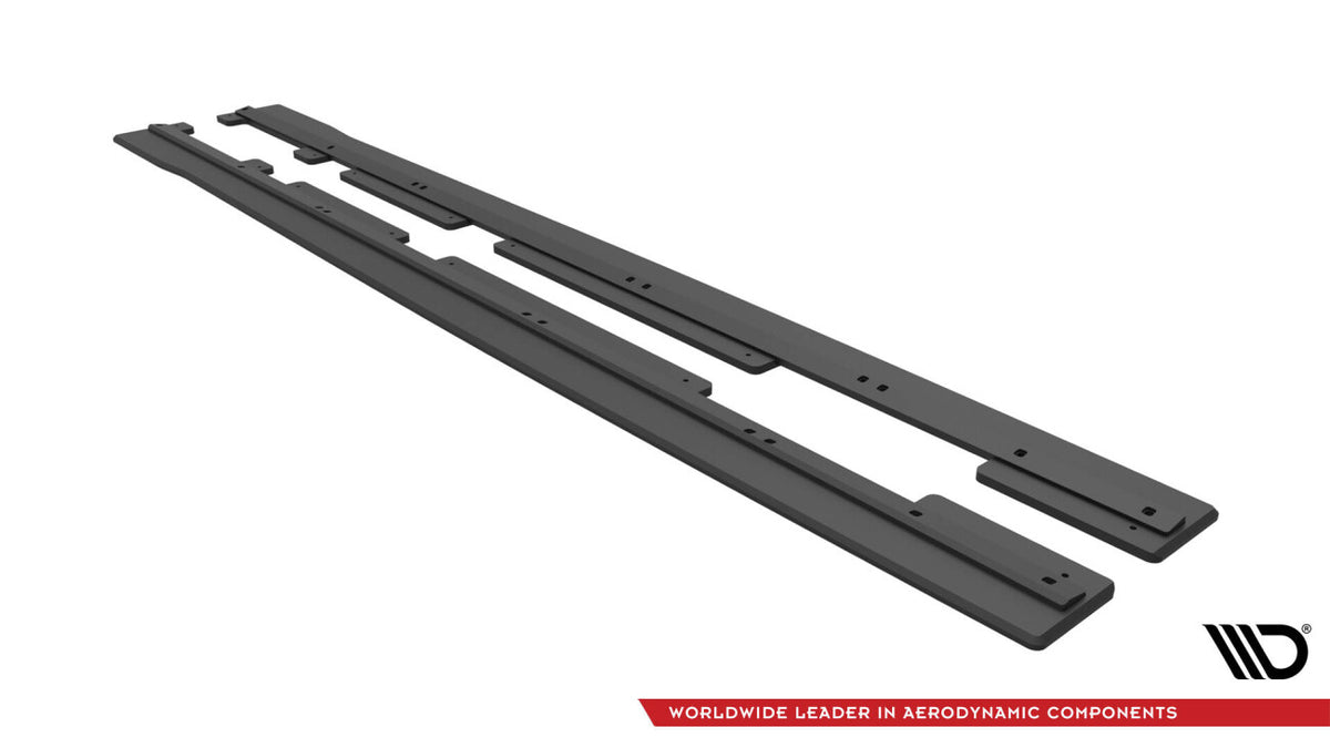 Street Pro Seitenschweller passend für Ford Fiesta Mk8 ST / ST-Line roter Kern