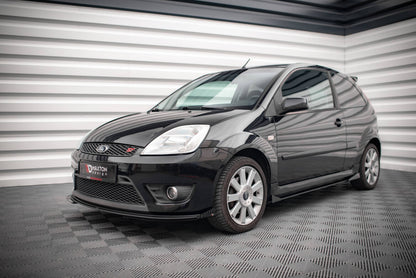 Street Pro Seitenschweller passend für Ford Fiesta ST Mk6 schwarz matt + Hochglanz Flaps