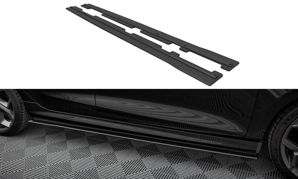 Street Pro Seitenschweller passend für Ford Fiesta ST / ST-Line Mk8 schwarz matt