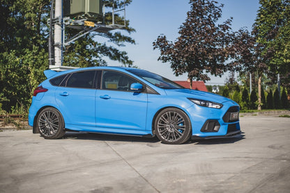 Street Pro Seitenschweller passend für Ford Focus RS Mk3 schwarz matt Hochglanz + Flaps
