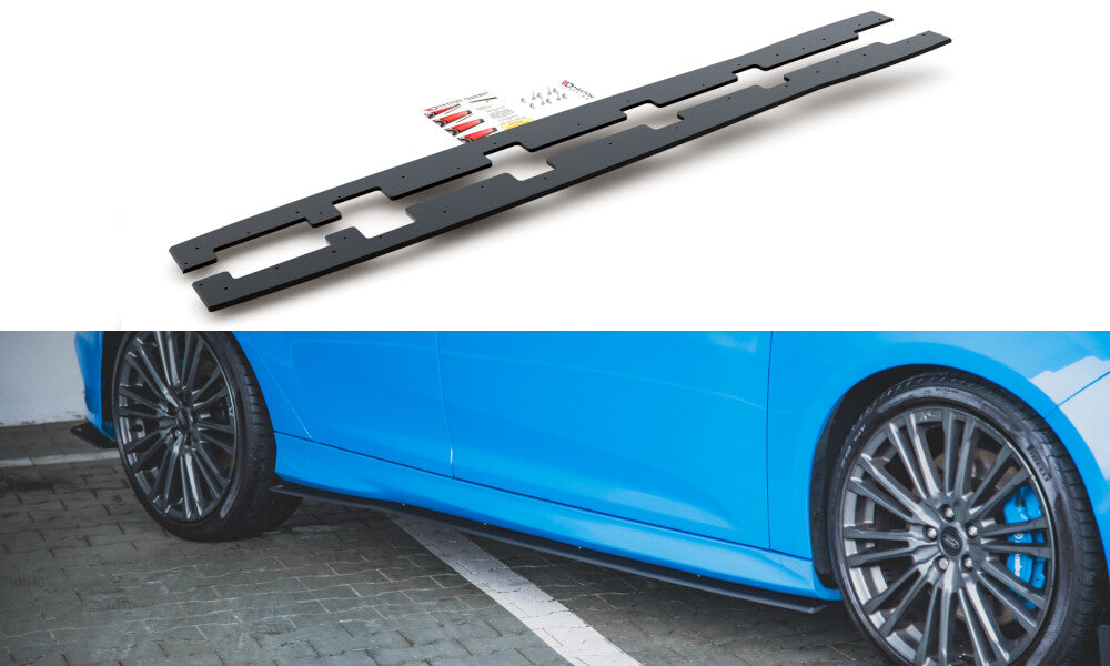 Street Pro Seitenschweller passend für Ford Focus RS Mk3 schwarz matt