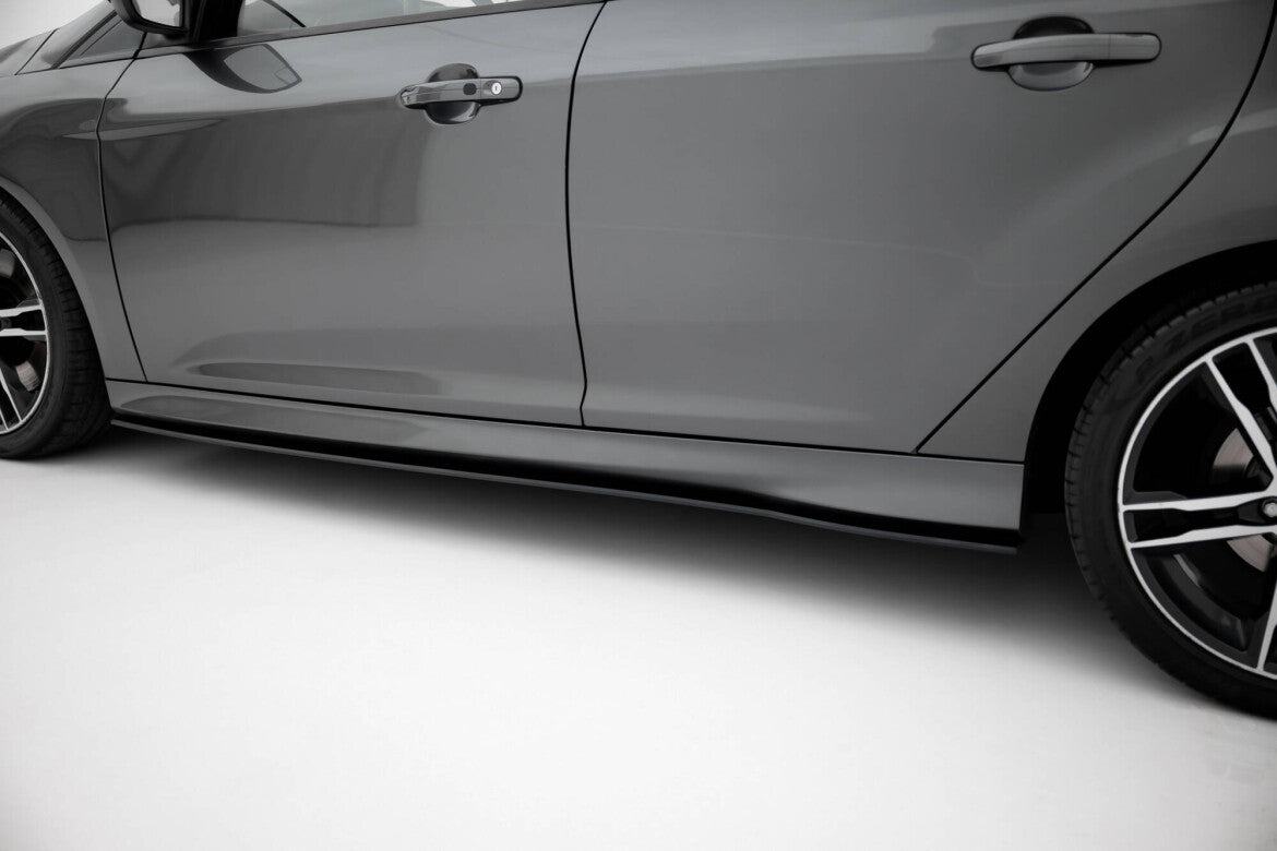 Street Pro Seitenschweller passend für Ford Focus ST Mk3 FL schwarz matt