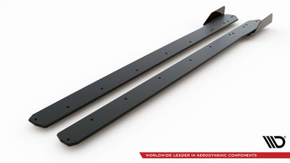 Street Pro Seitenschweller passend für Ford Focus ST / ST-Line Mk4 schwarz matt Hochglanz + Flaps