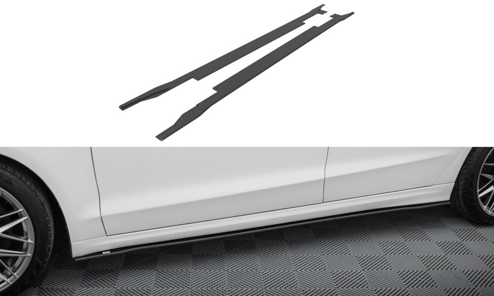 Street Pro Seitenschweller passend für Ford Mondeo Sport Mk5 FL / Fusion Sport Mk2 FL schwarz matt