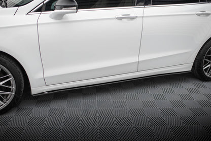 Street Pro Seitenschweller passend für Ford Mondeo Sport Mk5 FL / Fusion Sport Mk2 FL schwarz matt