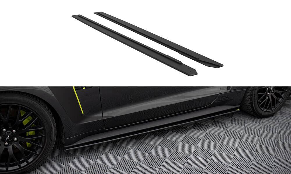 Street Pro Seitenschweller passend für Ford Mustang GT Mk6 roter Kern