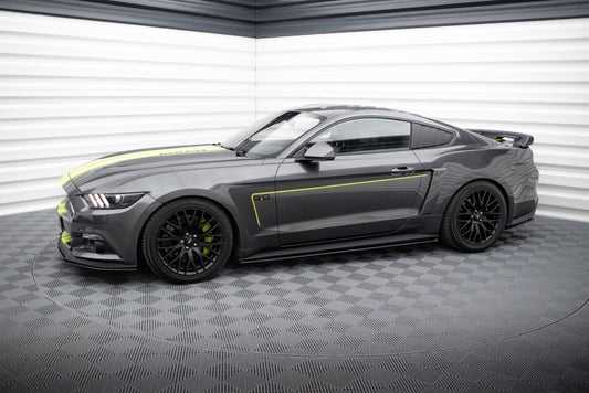 Street Pro Seitenschweller passend für Ford Mustang GT Mk6 schwarz matt