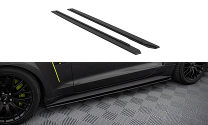 Street Pro Seitenschweller passend für Ford Mustang GT Mk6 schwarz matt