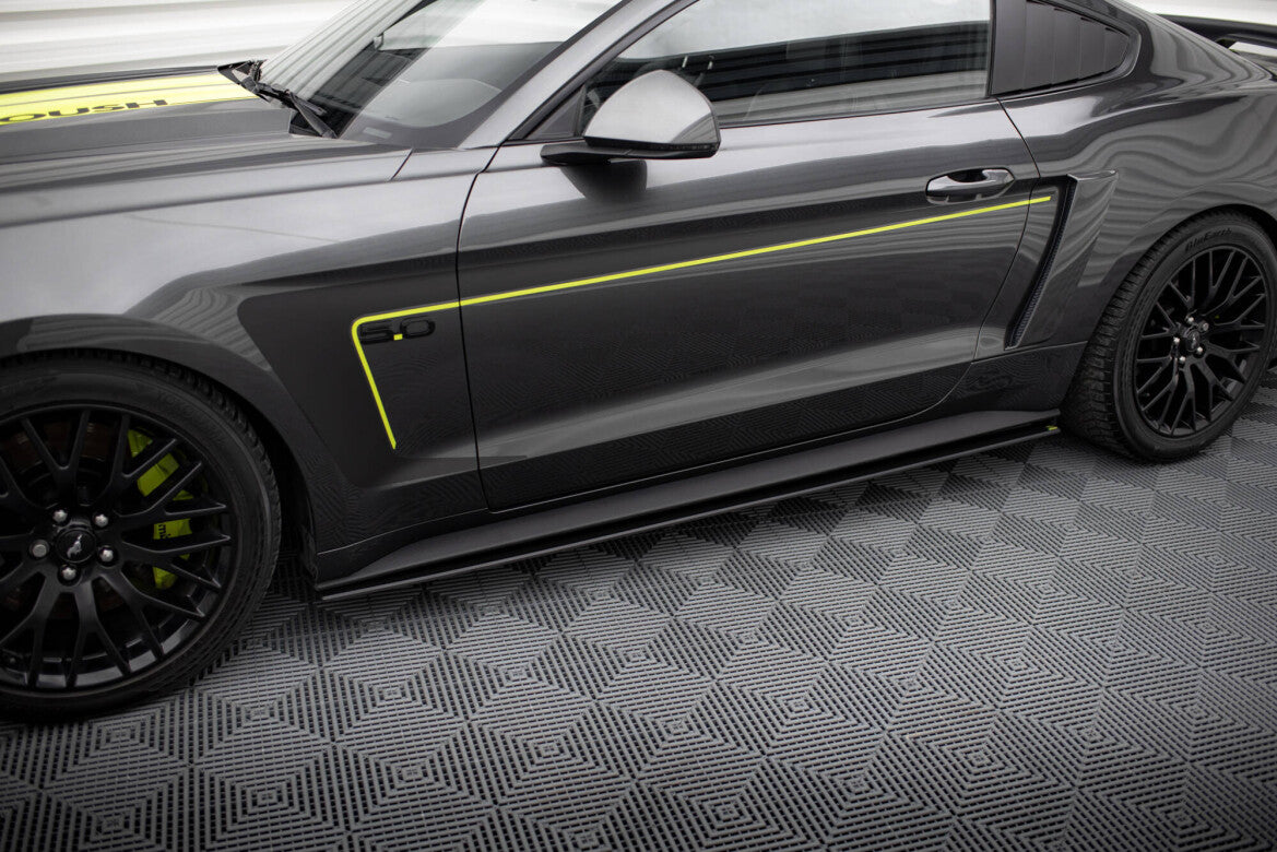 Street Pro Seitenschweller passend für Ford Mustang GT Mk6 schwarz matt