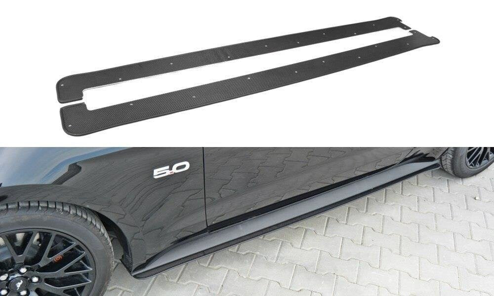 Street Pro Seitenschweller passend für Ford Mustang GT Mk6 schwarz matt
