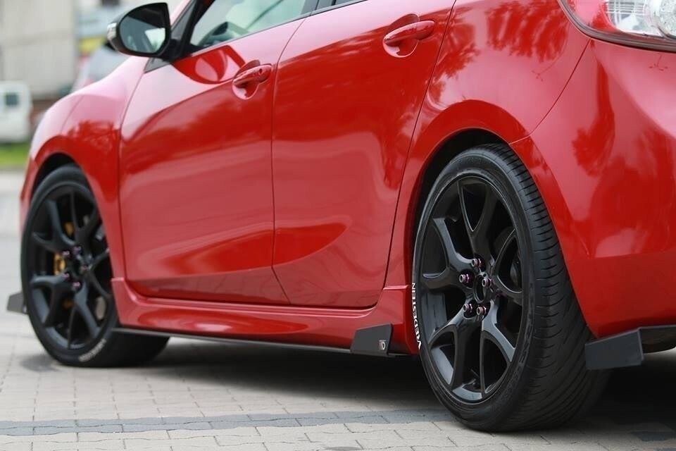 Street Pro Seitenschweller passend für Mazda 3 MK2 MPS schwarz matt