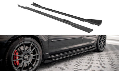 Street Pro Seitenschweller passend für Mazda 3 MPS Mk1 schwarz matt + Hochglanz Flaps